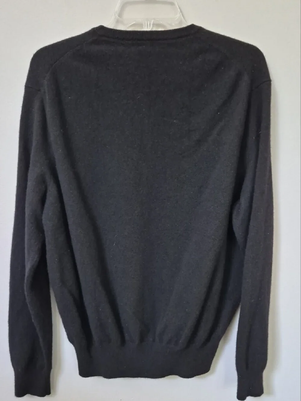 Polo Ralph Lauren Merino Wool V-Neck Sweater Mens XL Black Classic Academia